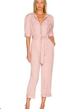 BB Dakota by Steve Madden Pink Utility Jumpsuit with Tie Waist